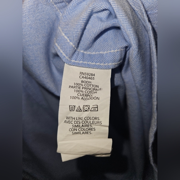 The Children's Place Oxford Blue Button Up Long Sleeve Shirt. Classic Style 14H - Picture 9 of 10